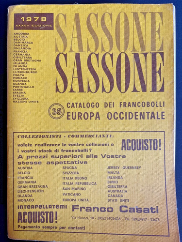 Sassone catalogo francobolli - sassone,