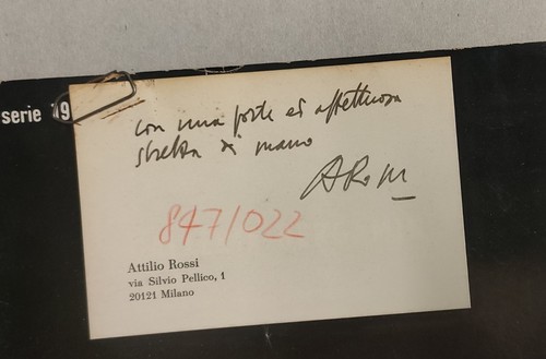 Autografo attilio rossi - autografo,