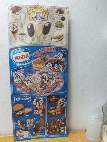 Vecchia tabella gelati - gelati, in