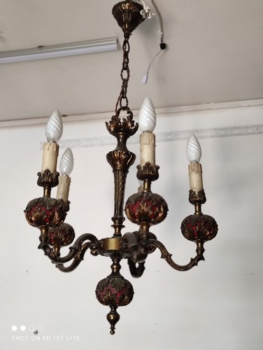 Lampadario vintage ottone 4 - vintage,