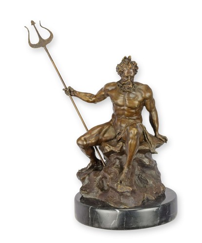 Scultura bronzo nettuno - scultura, in