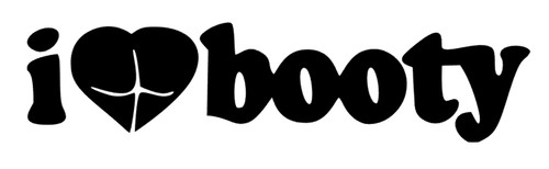 Adesivo love booty - i,