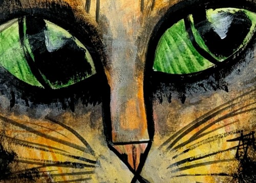 Quadro gatto aceo originale - aceo,