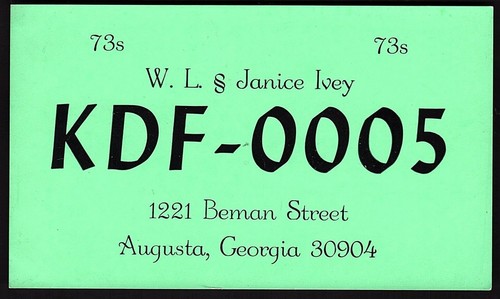 Qsl qso radio card - radio, "kdf-0005"