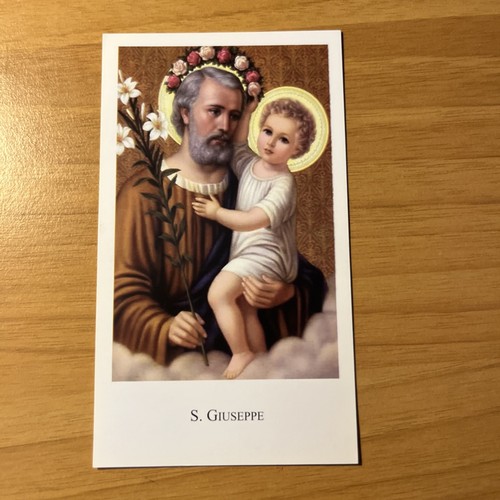 Figurina santino con preghiera - figurina,