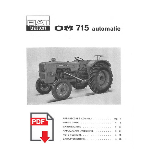 Trattore fiat 715 manuale - trattore,