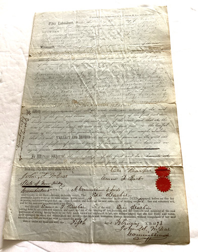 Indenture 1873 firmato - , eri
