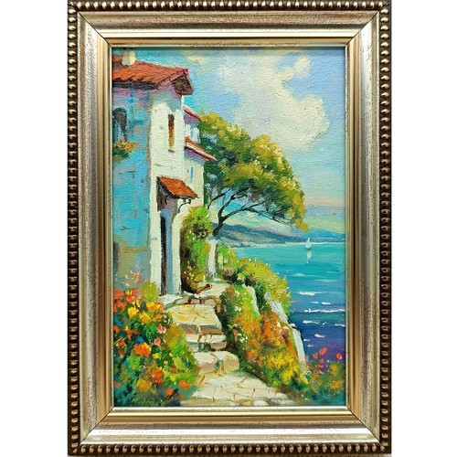 Paesaggio marino barca - a, vela