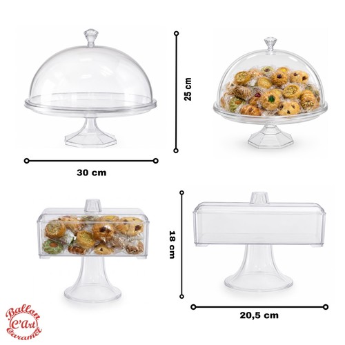 Alzatina trasparente plastica - alzatina,