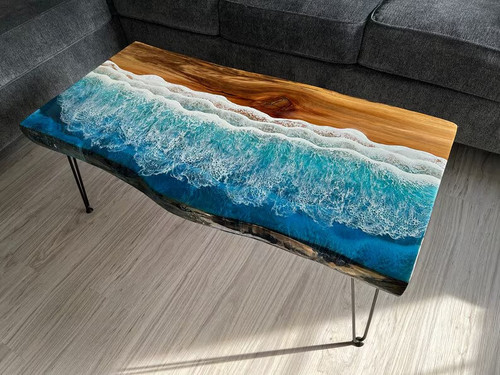 Tavolo legno epossidico - , sala