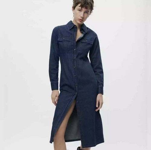 Zara denim shirtdress - zara,