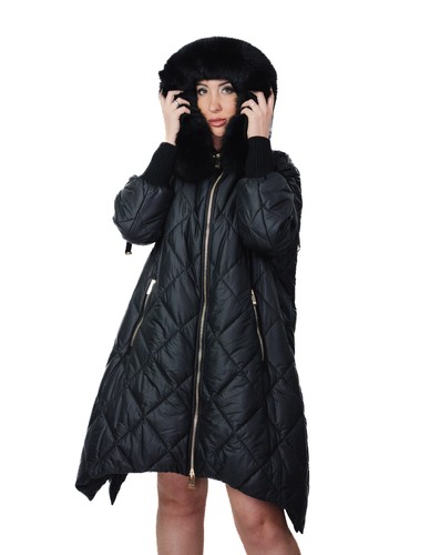 Piumino nero rombi 48 - piumino, a