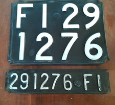 Vecchia Targa in Plastica Auto