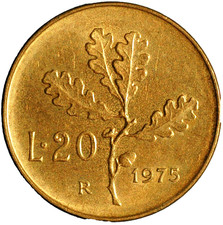 Italy 20 Lire 1975 KM# 97