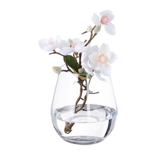 Vaso vetro fiori freschi - vetro,