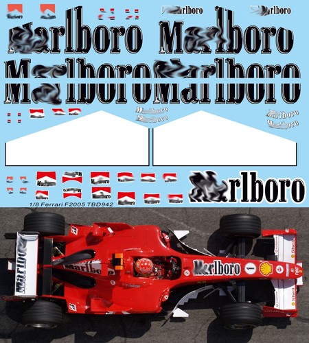 Decals per ferrari - 1/8,