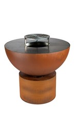 La Ferrotecnica Primula Barbecue da Giardino a Legna con Grande Piastra 80cm