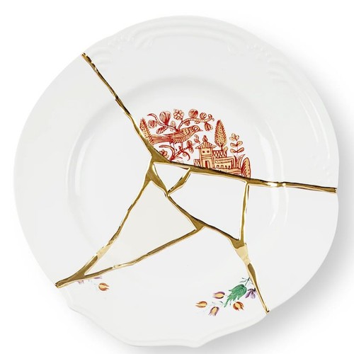 Piatto piano seletti kintsugi - piano,