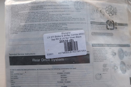 Nos shimano sti m580 - lx,