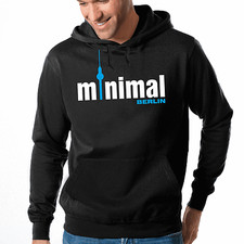 Minimal Berlino Electro Tecno House Musica Felpa con Cappuccio Sweater
