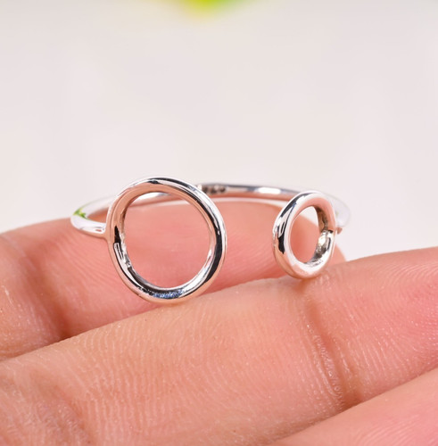 Anello cerchio aperto - cerchio,