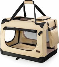 Borsa trasportino per cani pieghevole per viaggi e auto 50x34x36 cm fino a 10 kg