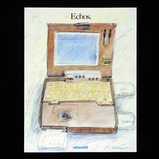 OLIVETTI ECHOS poster affiche pubblicità computer notebook tecnologia F42