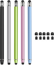 5 Pezzi Penna Touch,2 in 1 Pennino Capacitivo Universale,Per Tablet,I-Phone,I-Pa