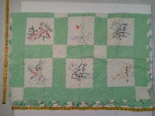 Trapunta coperta vintage fatta