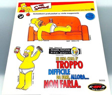 ADESIVO STICKERS HOMER SIMPSON - DIVANO + BIRRA DUFF  THE SIMPSONS 20 X 24 CM
