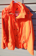 Cappotto da caccia uomo WOOLRICH Blaze arancione zip isolato foderato nylon con cappuccio - L
