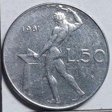 50 Lire 1981 Italie Italy -