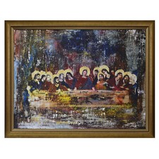 Quadro Dipinto "L'Ultima Cena" ispirata a un dipinto di Leonardo Da Vinci