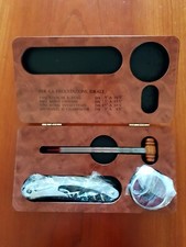 KIT DEGUSTAZIONE VINO SET ACCESSORI IN SCATOLA DI LEGNO COME NUOVO..!