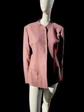 vintage 80s MORGANE LE FAY by Liliana Casabal Violet Collarless Jacket Chic Sz M