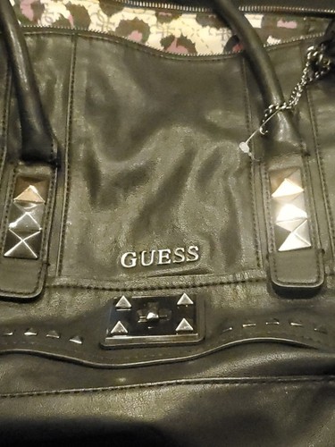 Guess handbag studded black - guess,