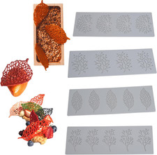 4Pcs Foglie Forma Torta Stampo