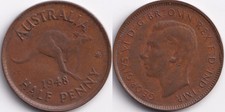 Half Penny 1948 Australie