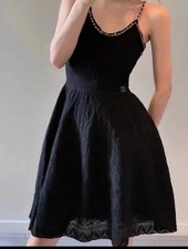 Abito Chanel Nero In Pizzo 