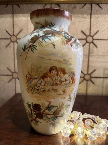Vaso opaline dipinto mano - vaso,
