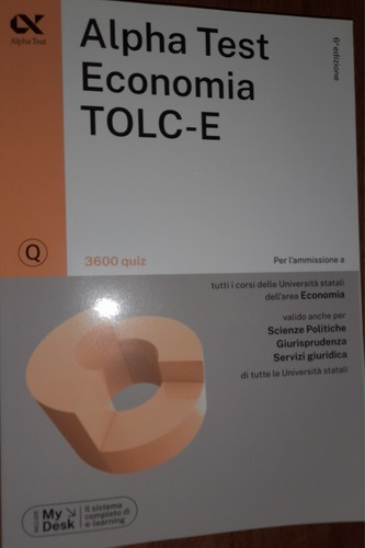 Alpha test economia - alpha, e