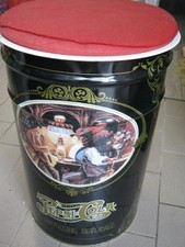 BIDONE PEPSI COLA vintage in latta sgabello pouff alt 45x31 cm. pezzo raro