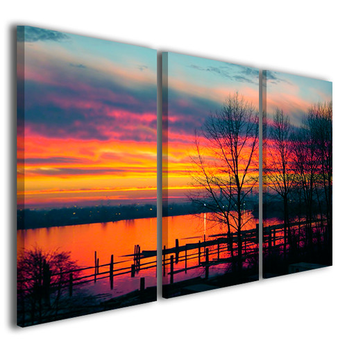 Quadro tela tramonto - quadro,