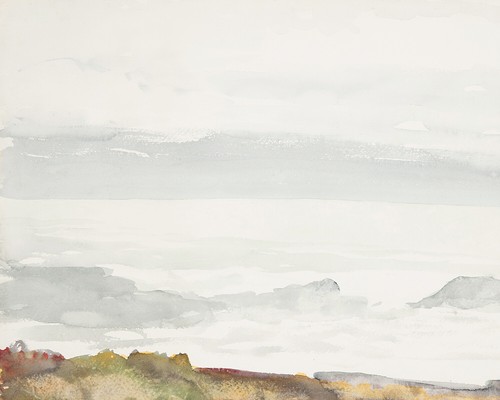 Antico quadro paesaggio marino