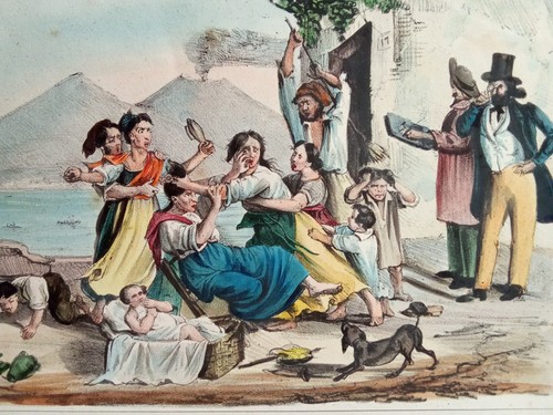 Rara litografia epoca 1850 - rara,
