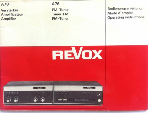 Revox a76 sintonizzatore a78 - a76,