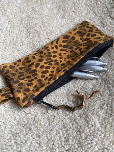 Pochette daim léopard - pochette,