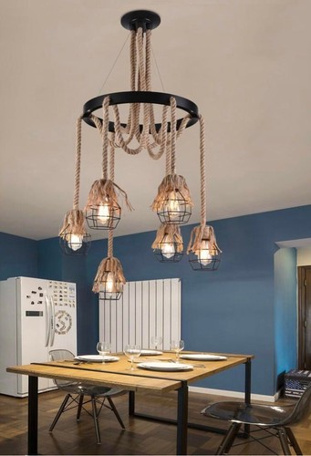 Lampadario sospensione corde