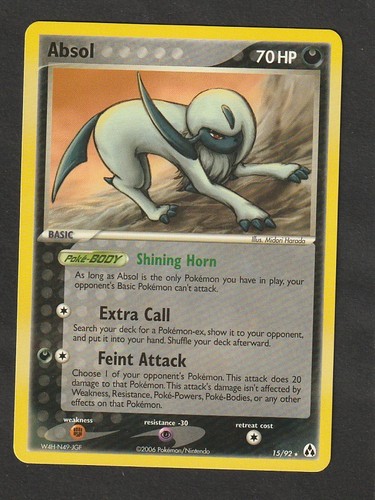 Absol pokemon card - absol,