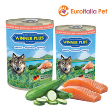 Scatolette umido per cani con Salmone e Zucchine prima scelta WINNER PLUS